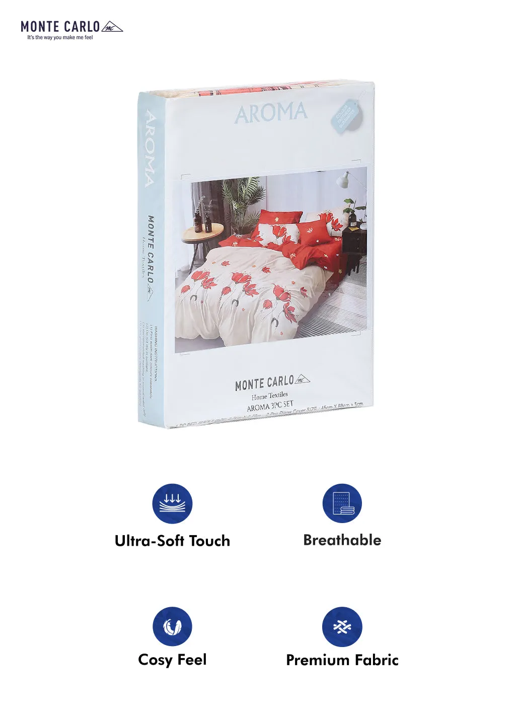 130 GSM Polyester Double Bed Bedsheet with 2 Pillow Covers