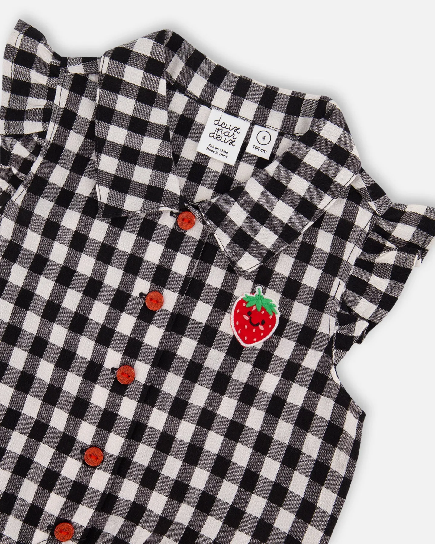 2 Piece Girls Checked Top & Capris
