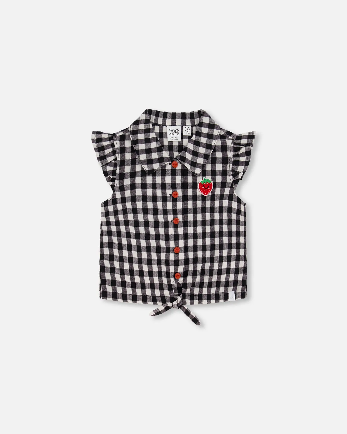 2 Piece Girls Checked Top & Capris