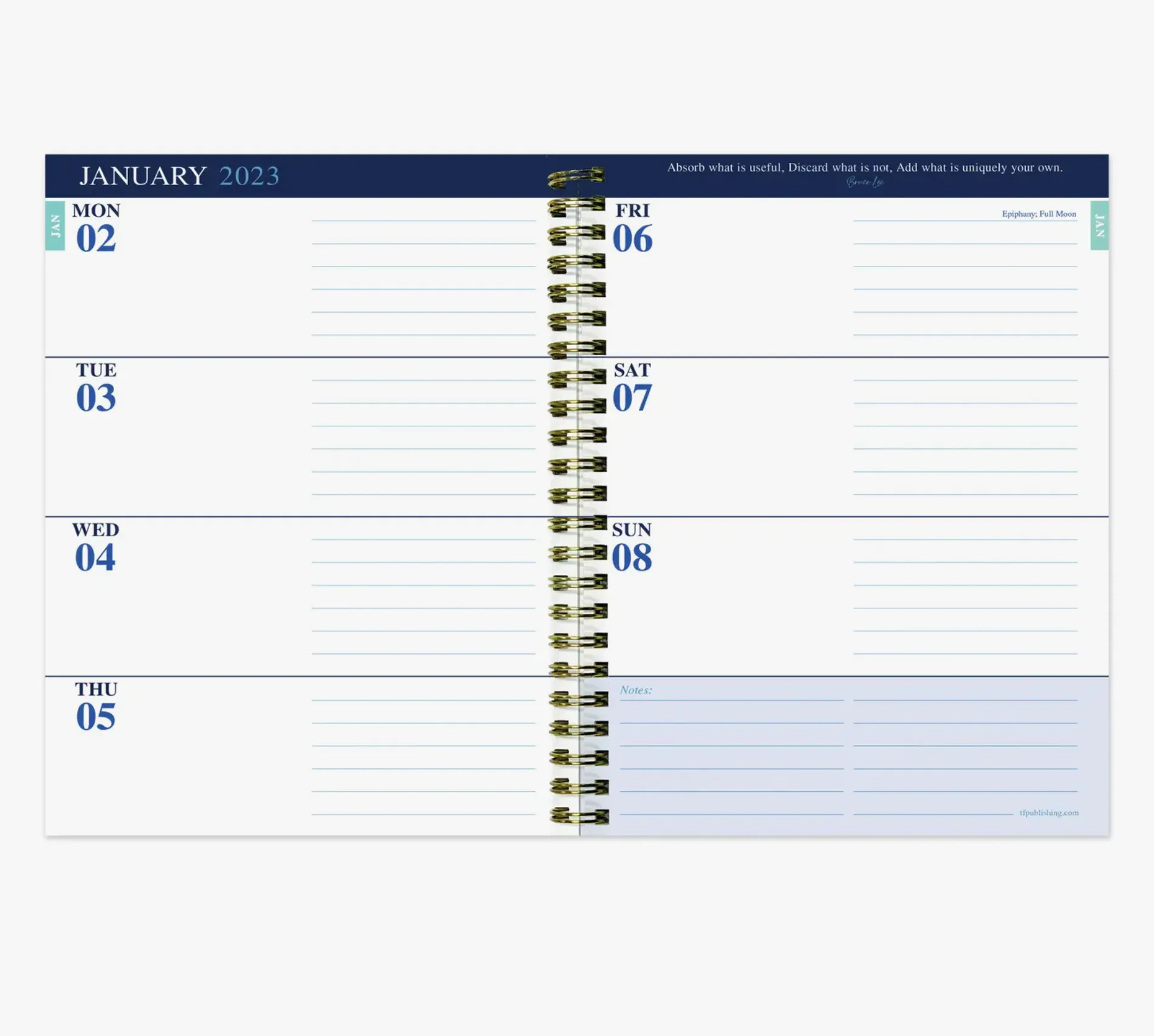 2023 Sailor Stripes Medium Daily Weekly Monthly Planner- Final Sale