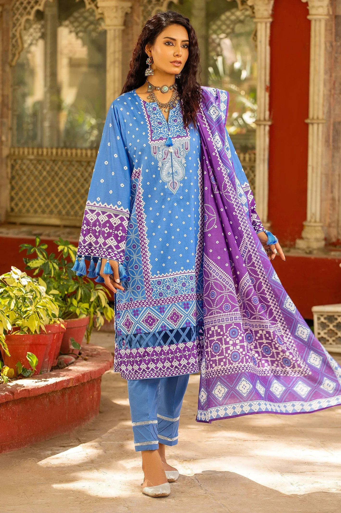 3PC Unstitched Printed