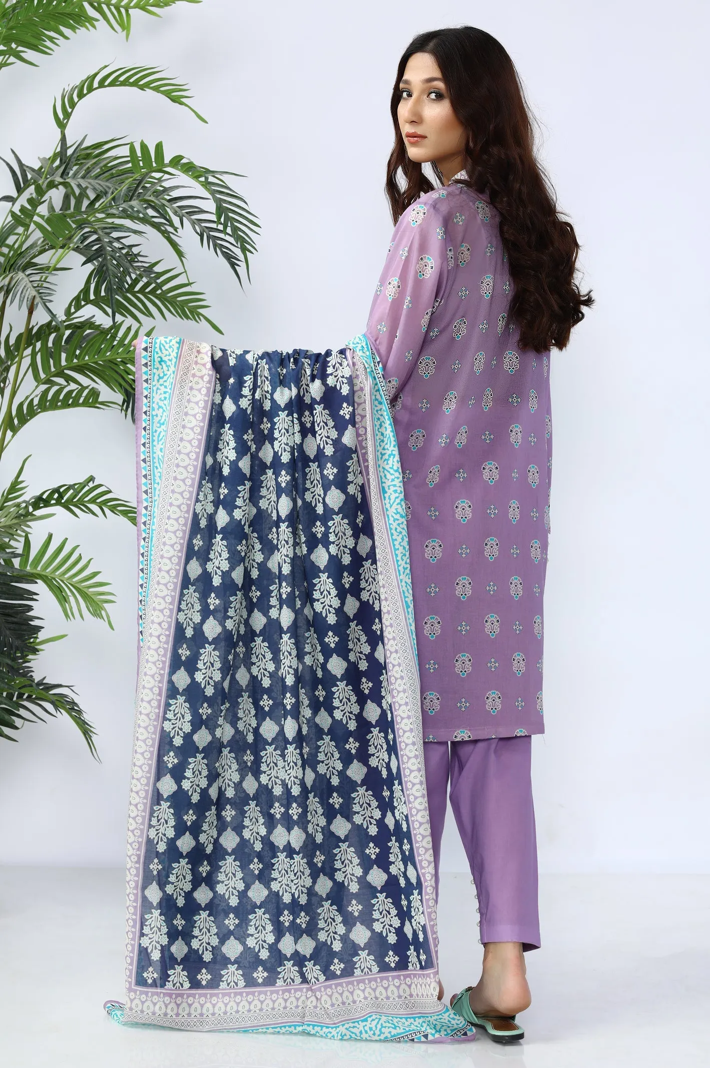 3PC Unstitched Printed