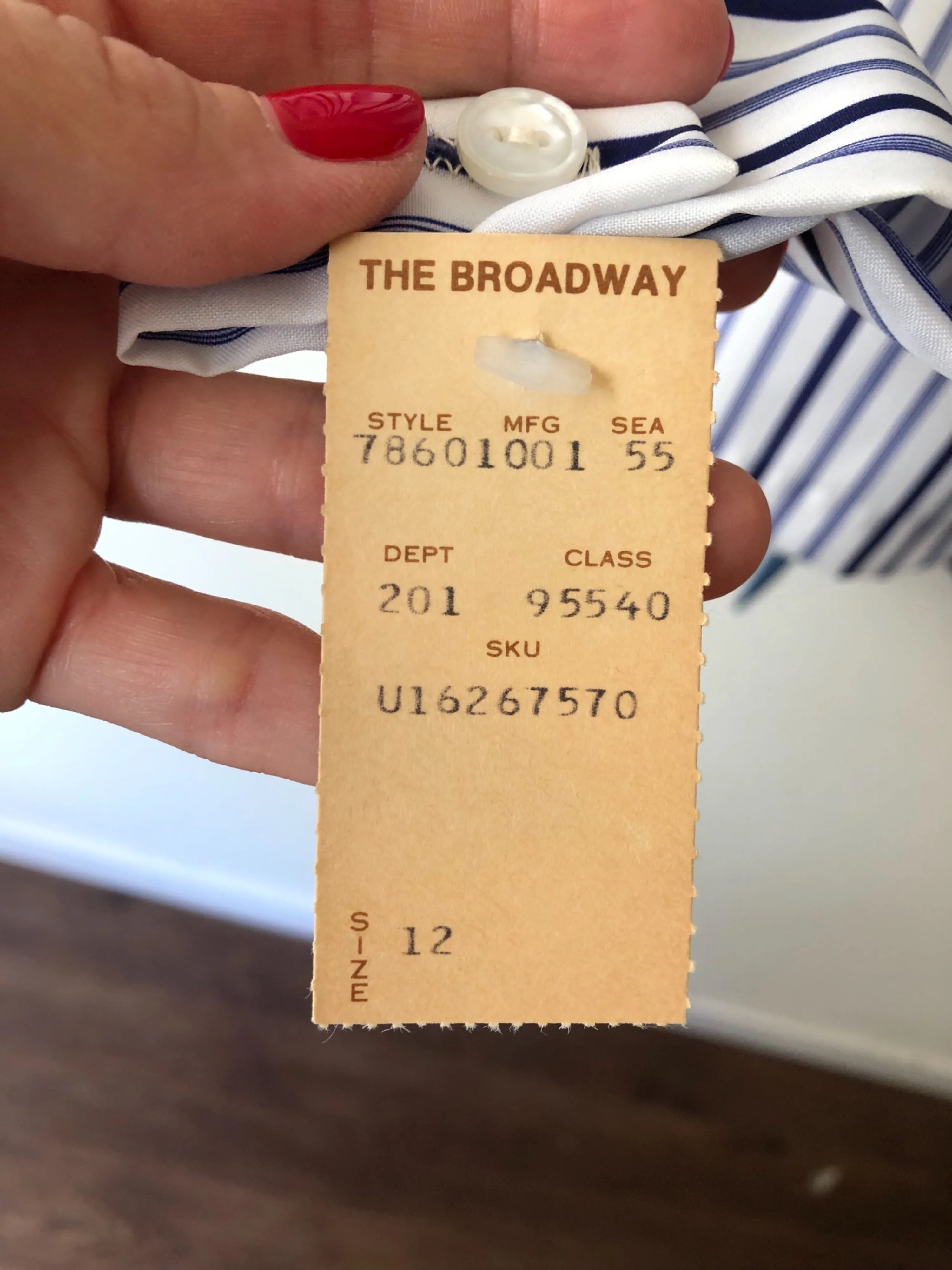 '80’s Deadstock Sailor Blouse with Neck Tie by Teddi Of California