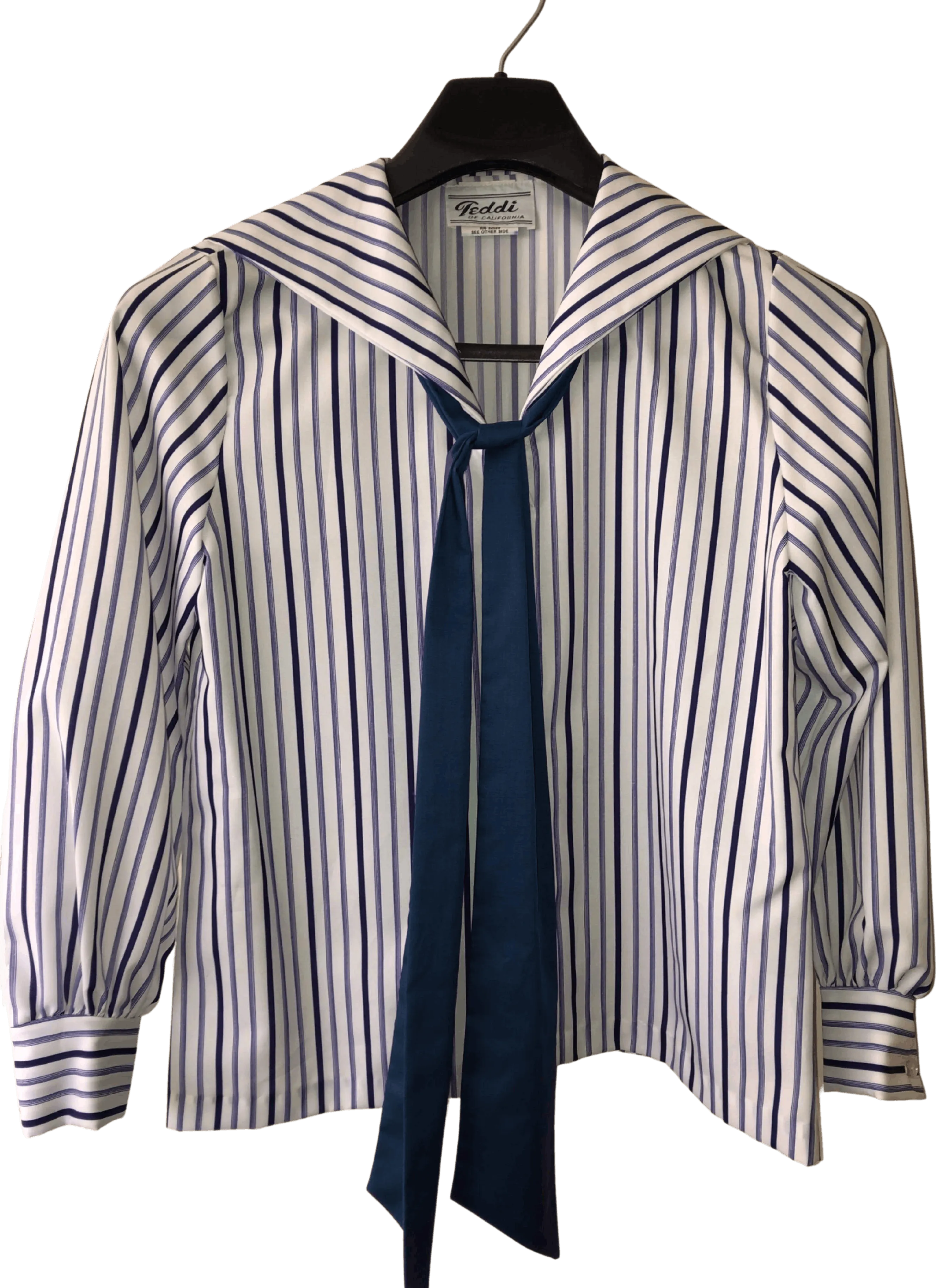 '80’s Deadstock Sailor Blouse with Neck Tie by Teddi Of California