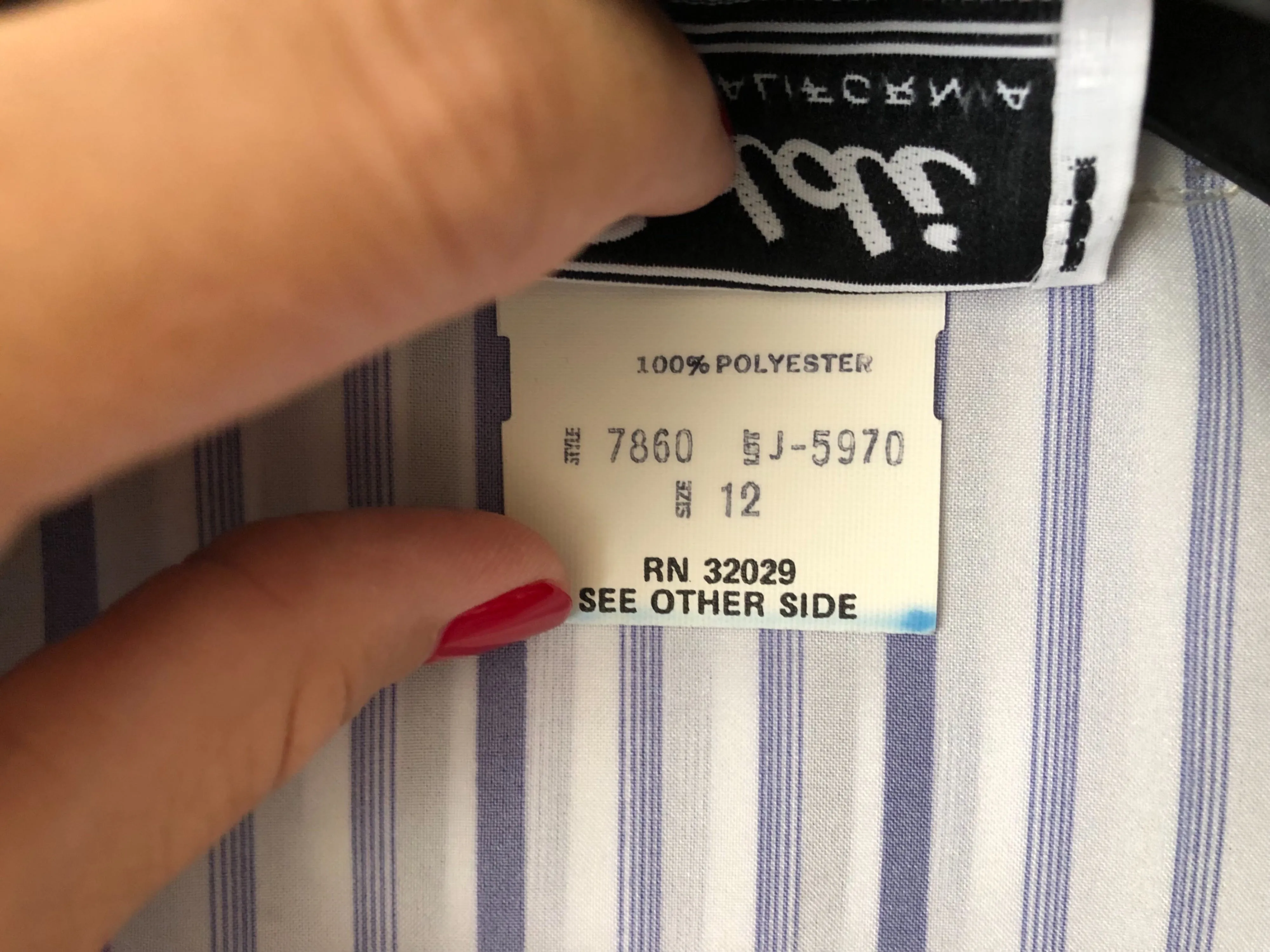 '80’s Deadstock Sailor Blouse with Neck Tie by Teddi Of California