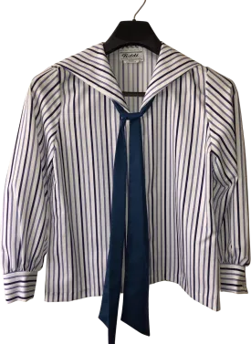 '80’s Deadstock Sailor Blouse with Neck Tie by Teddi Of California