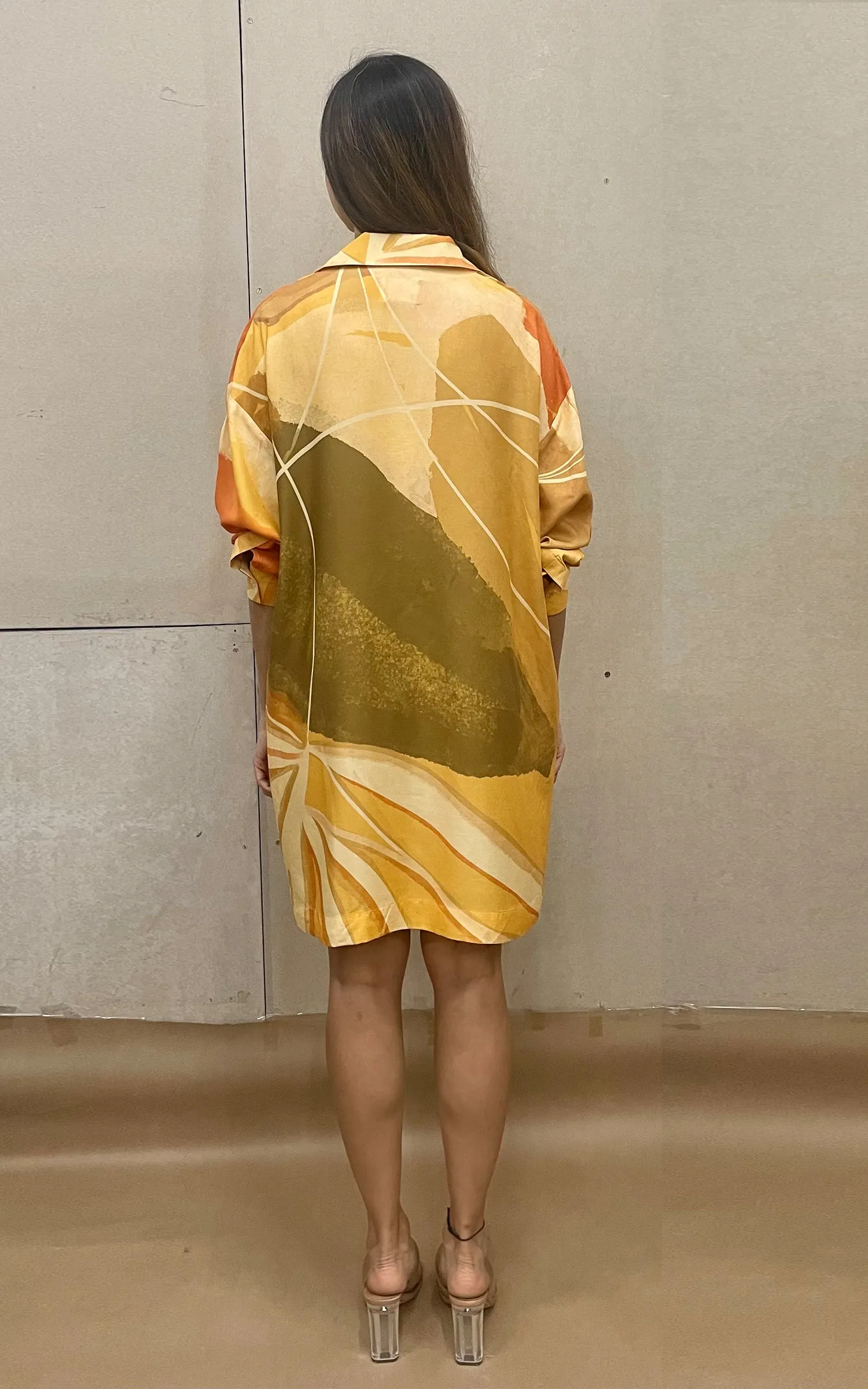 Abstract Printed Shift Dress