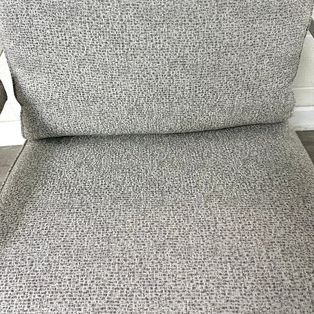 Acrylic & Gray Upholstered Lounge Chair