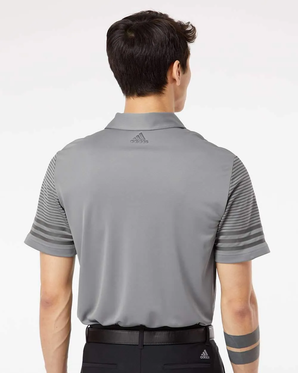 adidas - Men's Striped Sleeve Polo