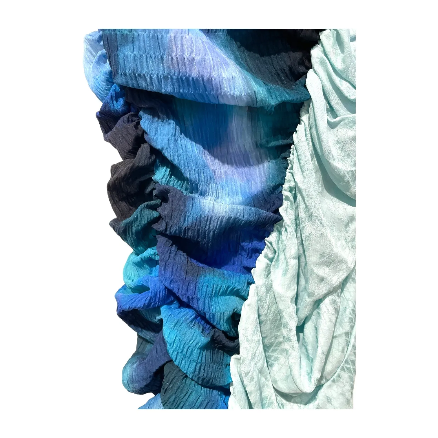 Ahluwalia/Camisole Dress/8/All Over Print/Polyester/BLU/scrunch dress