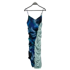 Ahluwalia/Camisole Dress/8/All Over Print/Polyester/BLU/scrunch dress