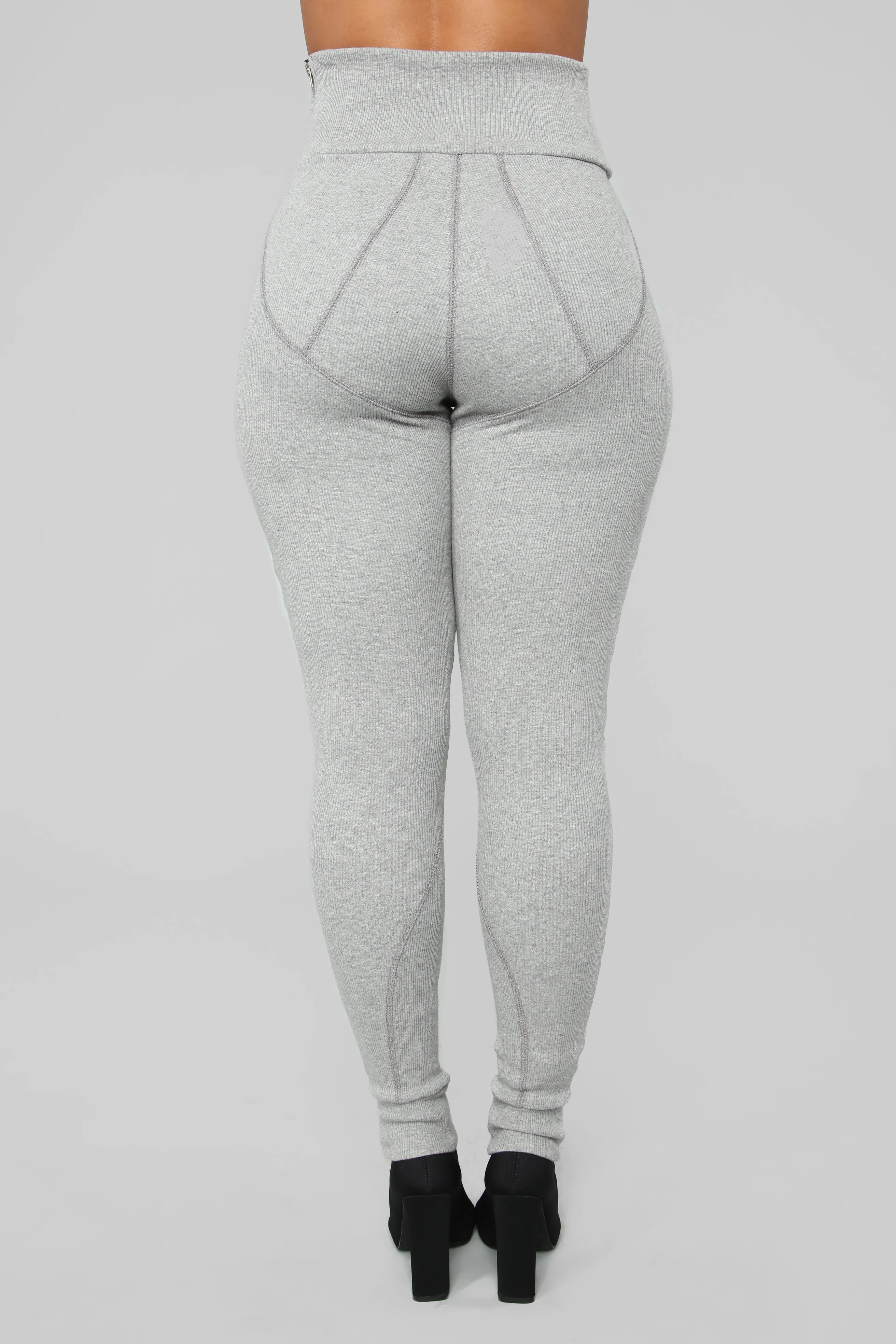 Alexis Stitched Leggings - Grey