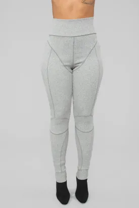 Alexis Stitched Leggings - Grey