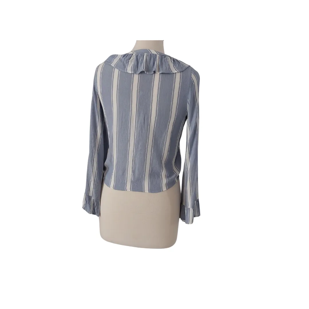 American Eagle Blue & White Striped Blouse | Pre Loved |