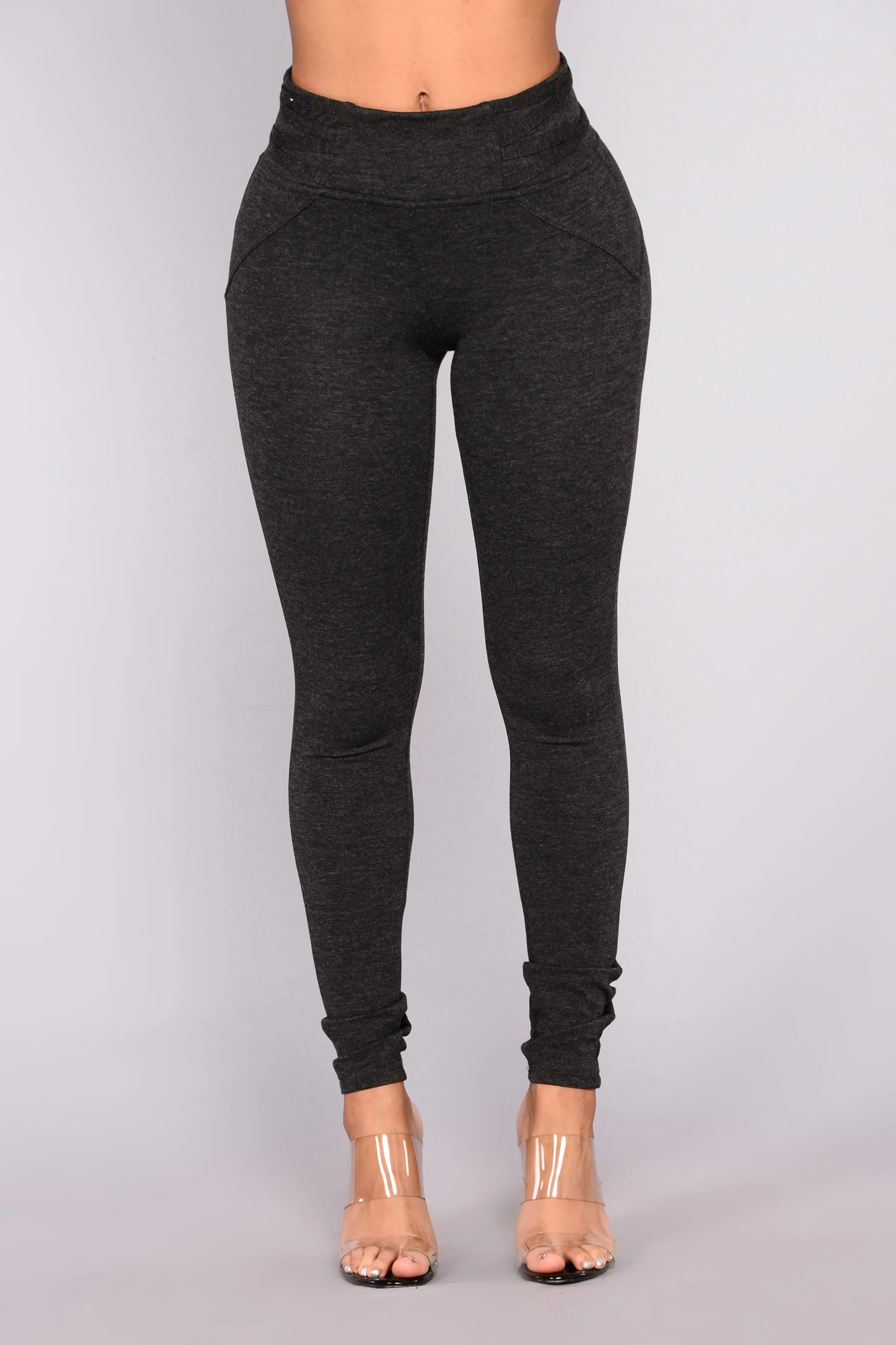 Anaya Ponte Moto Legging - Charcoal