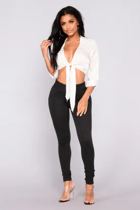 Anaya Ponte Moto Legging - Charcoal