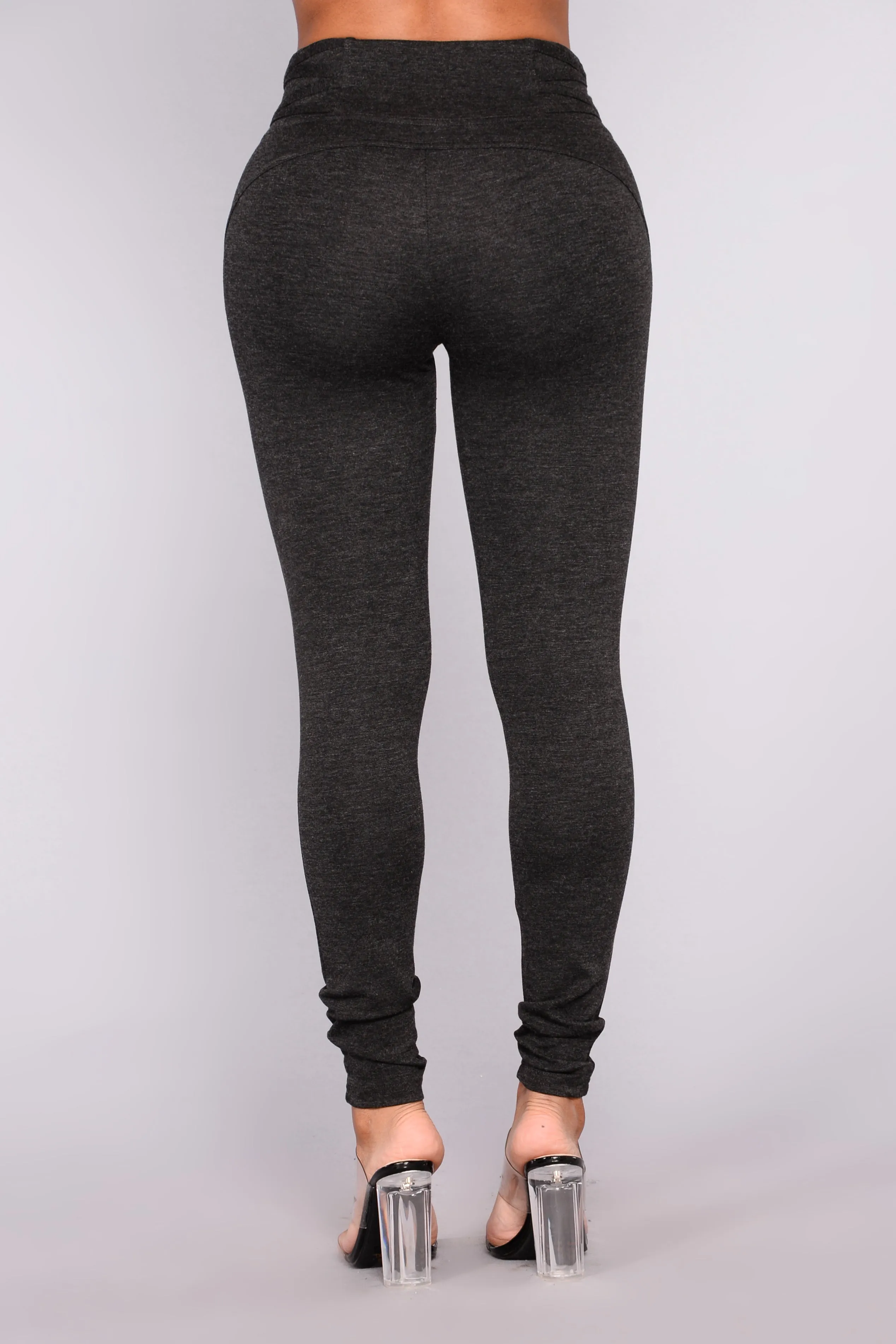 Anaya Ponte Moto Legging - Charcoal