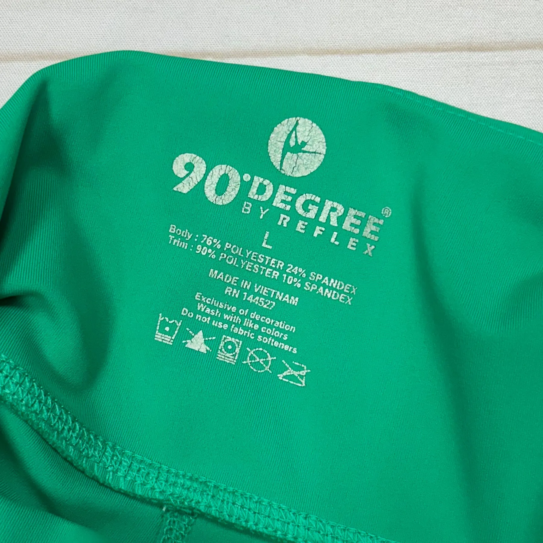 Athletic Leggings By 90 Degrees By Reflex In Green, Size: L