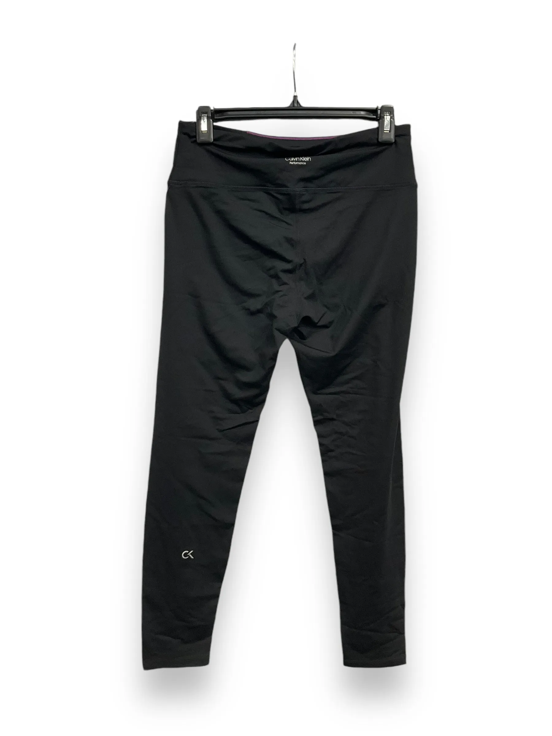 Athletic Leggings By Calvin Klein In Black, Size: L