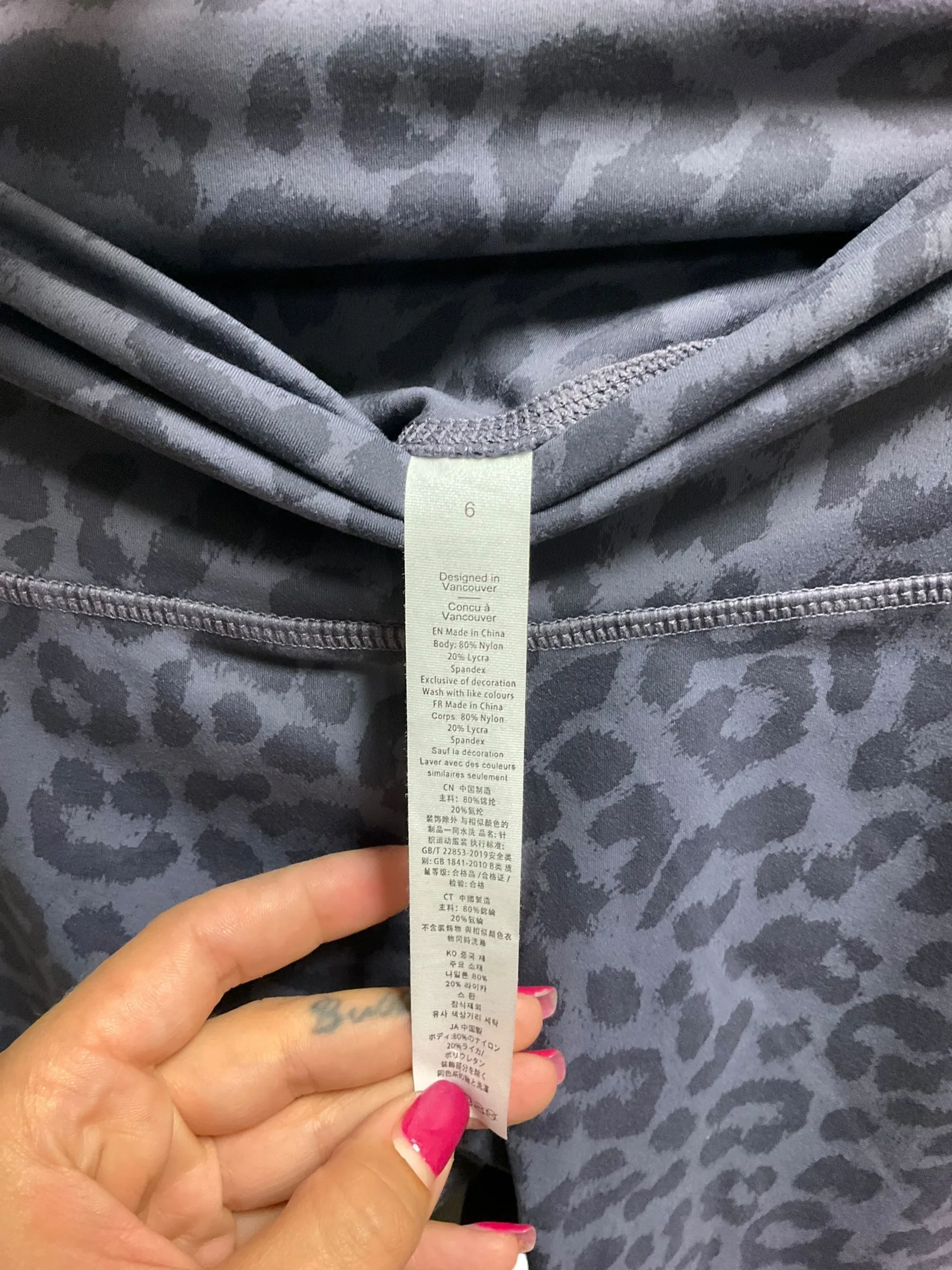 Athletic Leggings By Lululemon In Purple, Size: 6