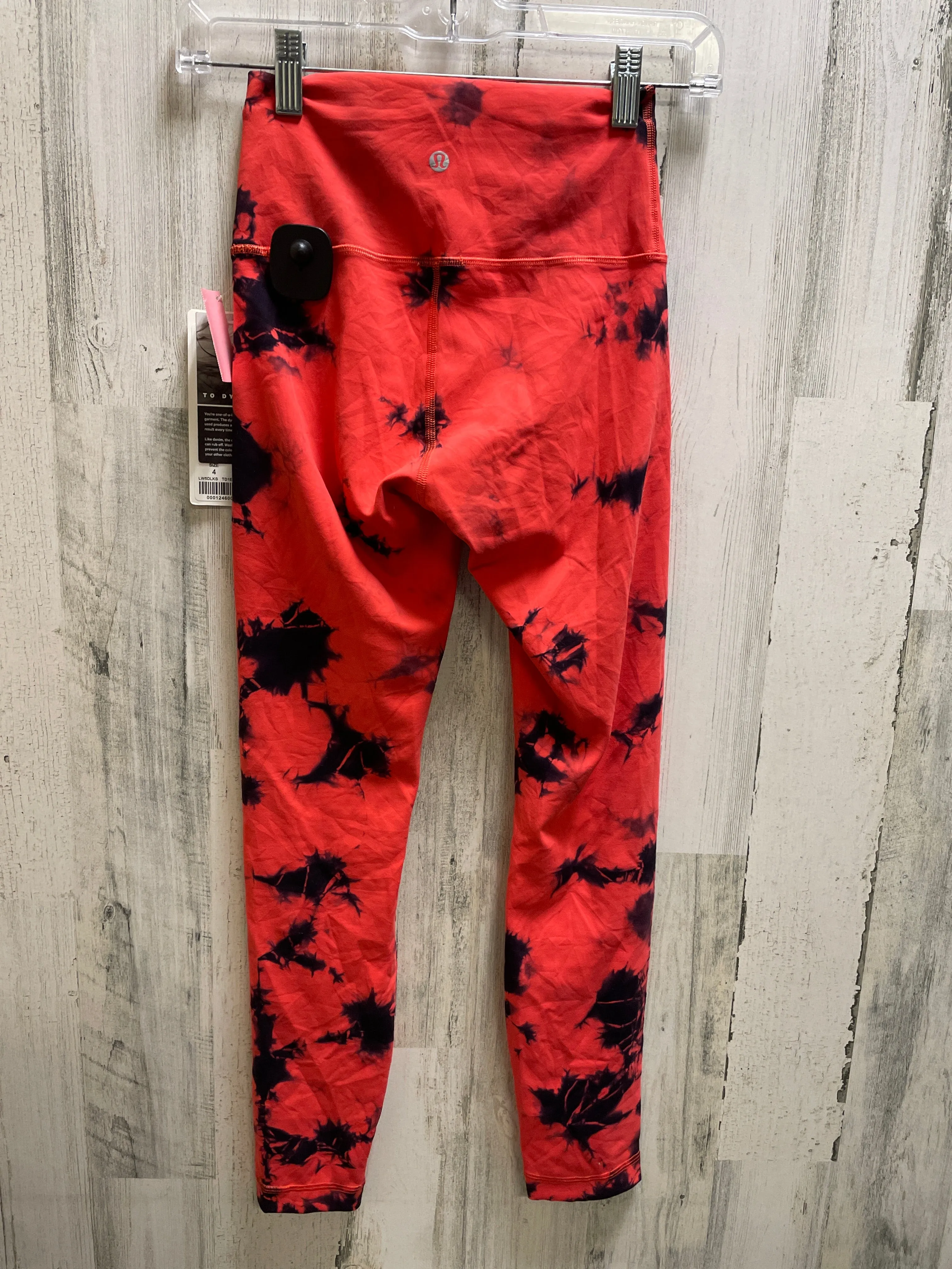 Athletic Leggings By Lululemon In Red, Size: 2