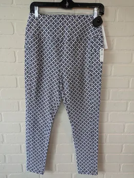 Athletic Leggings By Talbots In Blue & White, Size: 8petite