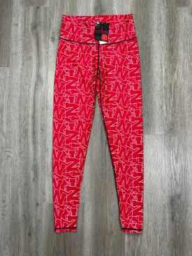Athletic Leggings By  ZOOZATZ In Red & White, Size: M