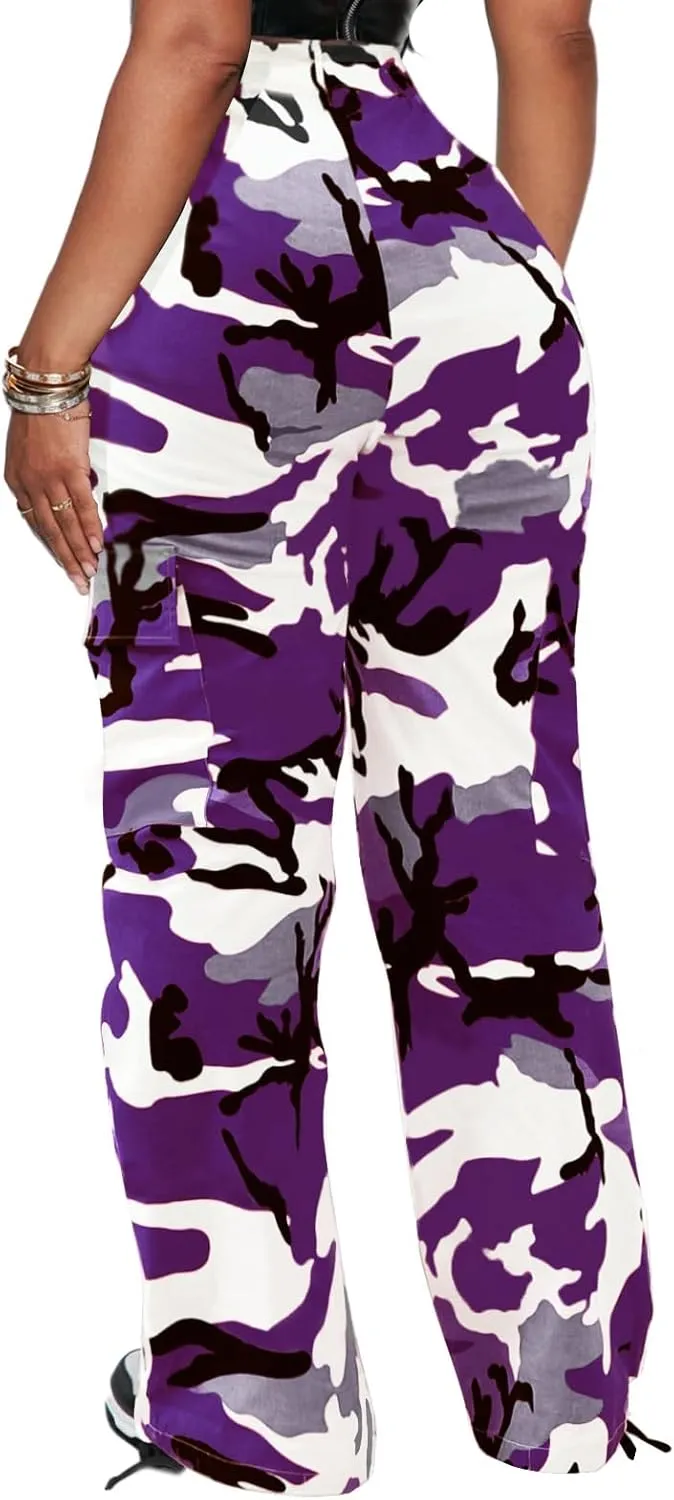 BEJONS Womens Relaxed Fit All Day High Waist Cargo Pants