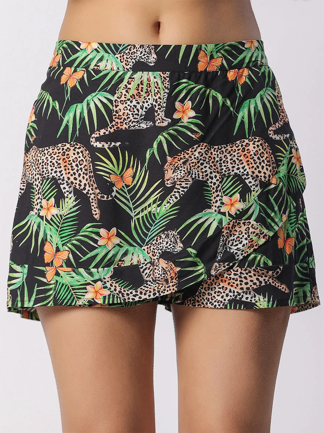 Black Leopard Print Modal Co-ord Set