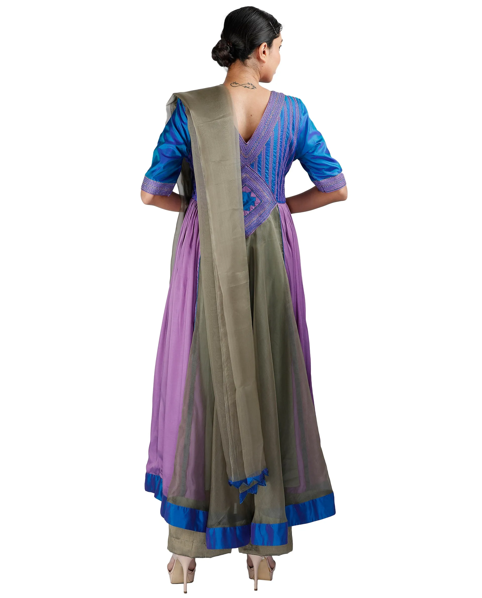 Blue and Grey Salwar