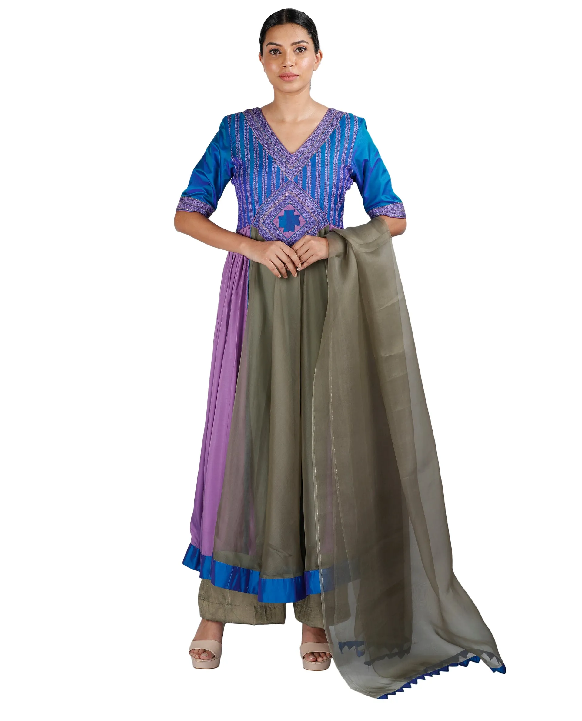 Blue and Grey Salwar