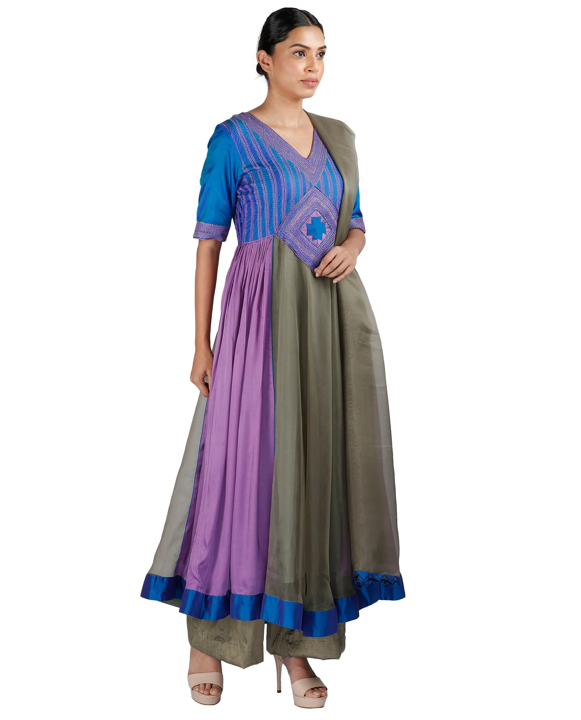 Blue and Grey Salwar