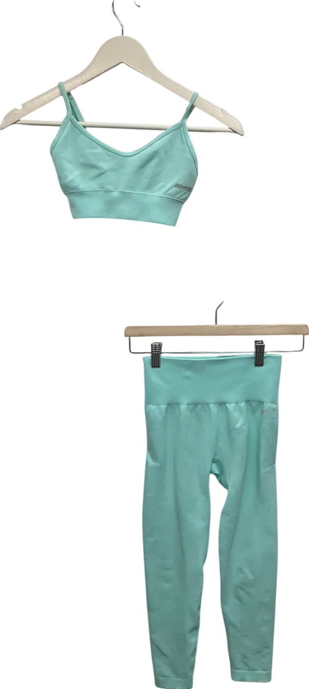 Bo   Tee Green High Waist Leggings And Seamless Crop Top UK XS