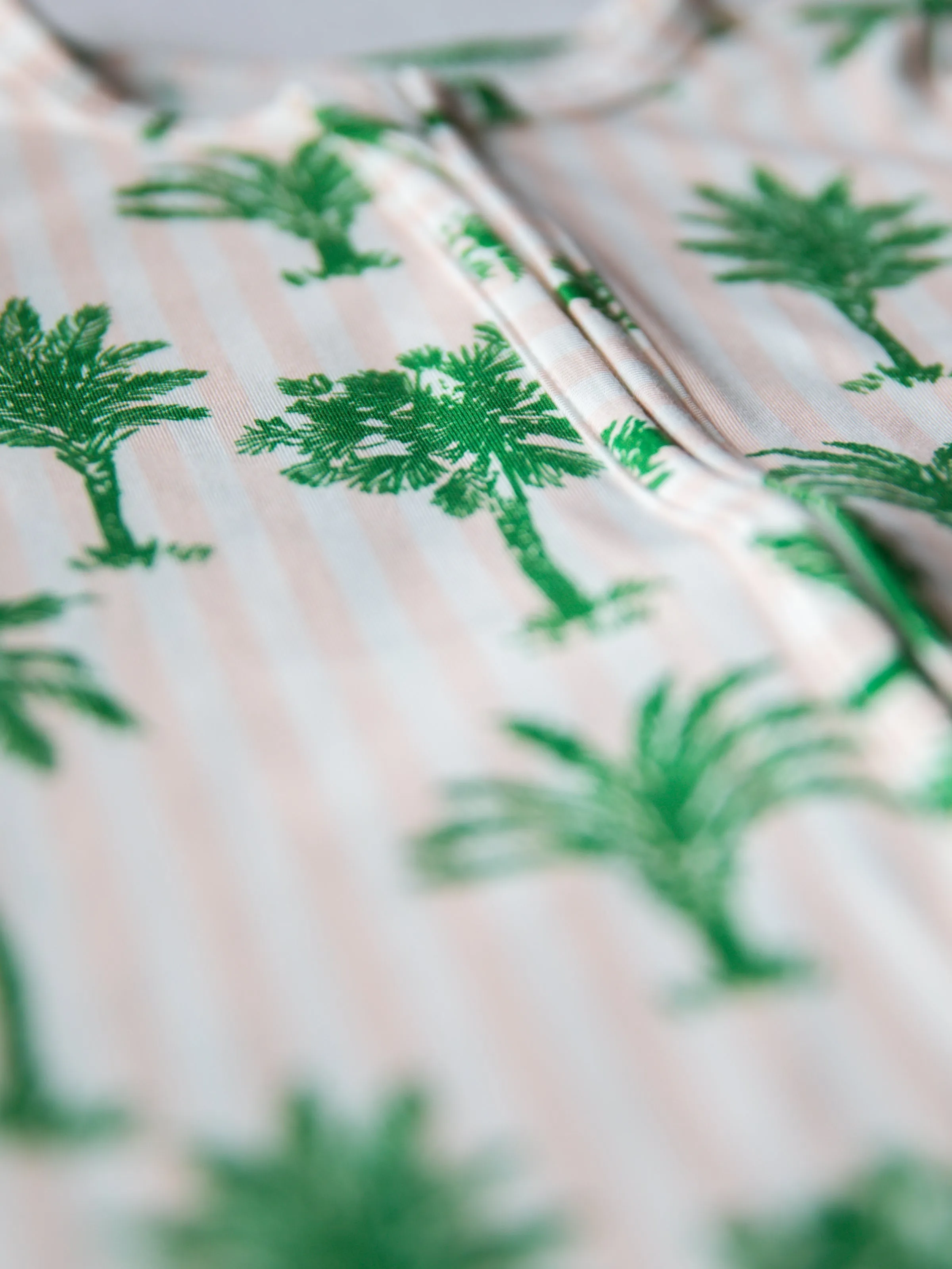 Cloud Shorty Layette - Palm Tree Stripes
