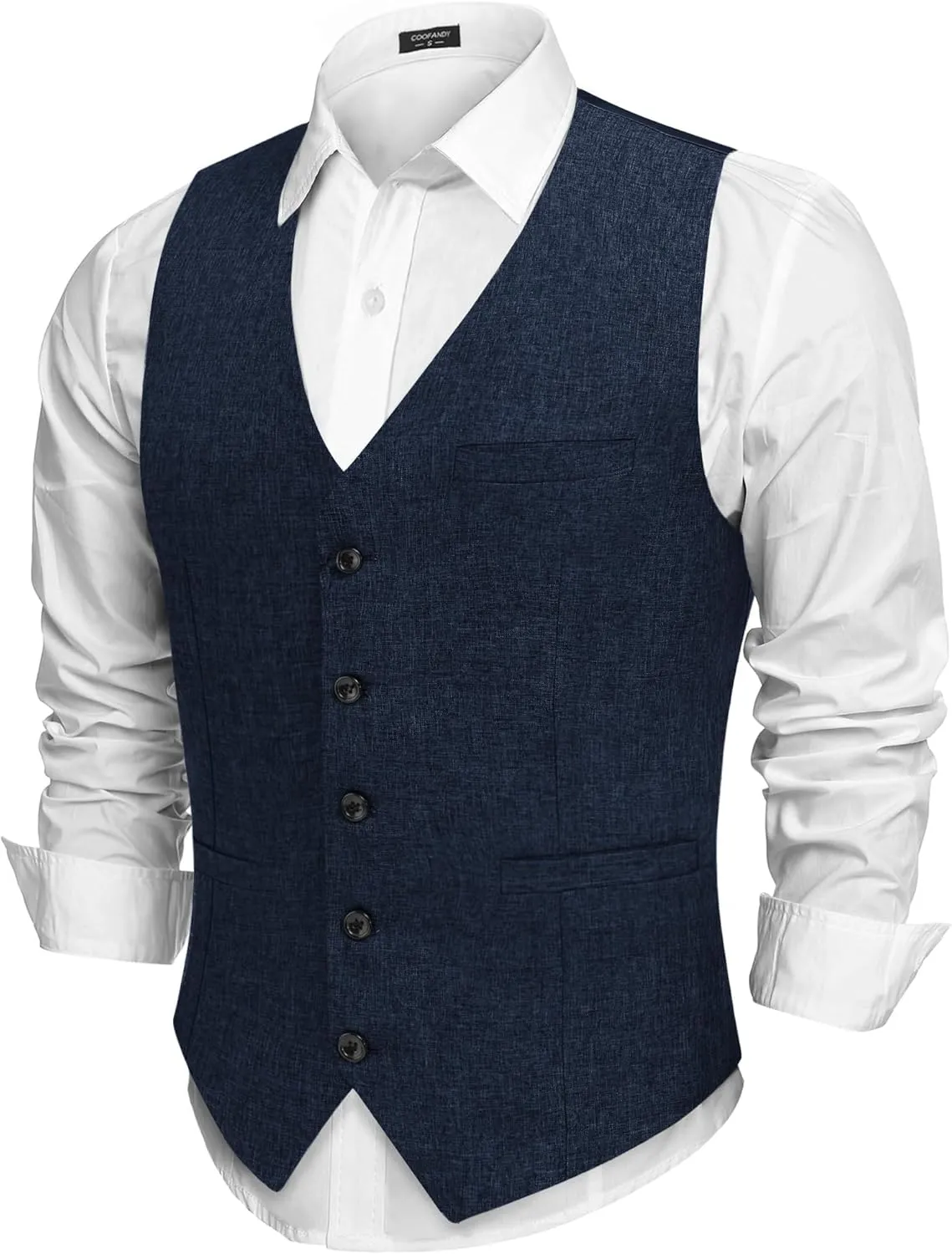 COOFANDY Men Casual Suit Vest Formal Dress Vest Slim Fit Waistcoat Business Wedding