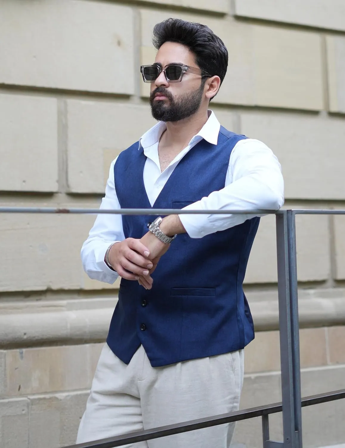 COOFANDY Men Casual Suit Vest Formal Dress Vest Slim Fit Waistcoat Business Wedding