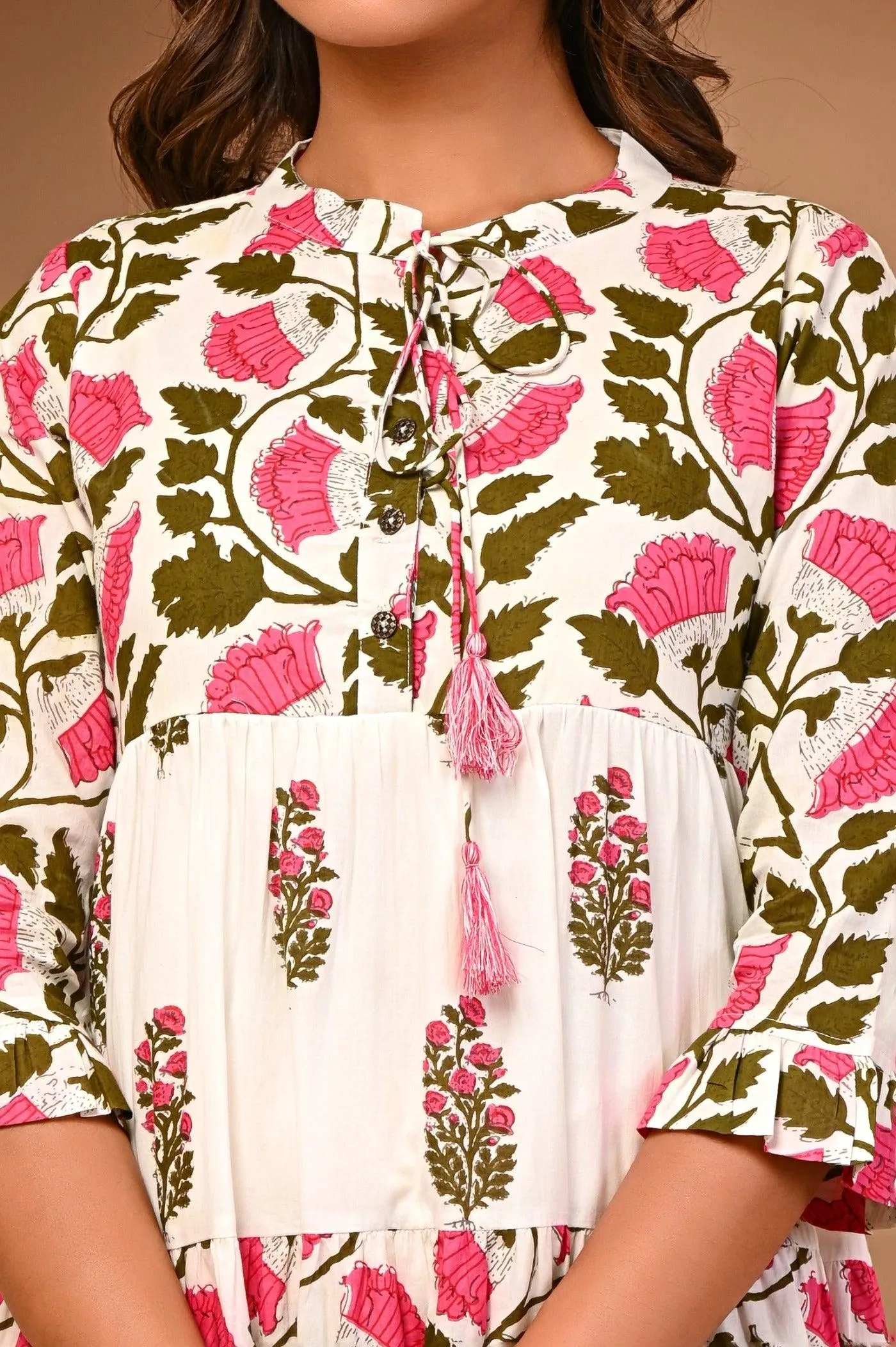 Cotton Flower Printed Middy