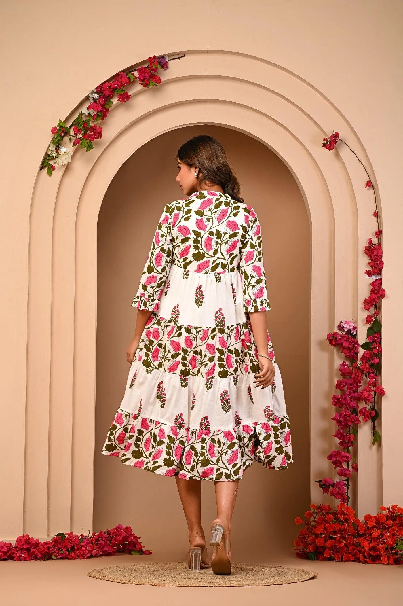 Cotton Flower Printed Middy