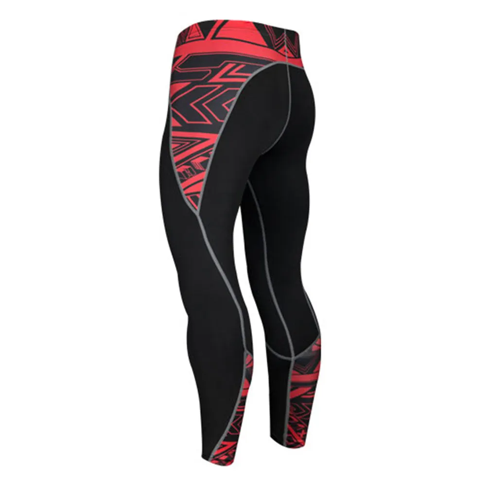 Crimson Abstract 2 Long Sleeve No Gi BJJ Compression Rash Guard & Leggings/Spats for Jiu Jitsu, MMA, Grappling & Wrestling Kit