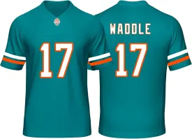 Custom Mens/Youth Football Stitched T-Shirt for Sports Fan Green/White No Brand/Logos