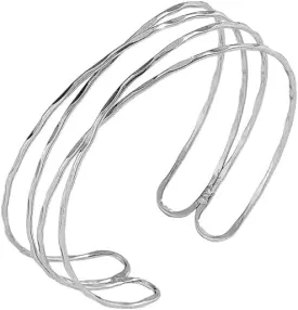 Dainty Arm Cuff Bracelet for Women Gold/Silver Adjustable Upper Arm Cuff Layered Bangle Bracelet Open Knot Bracelet Summer Beach Charm Fashion Jewelry