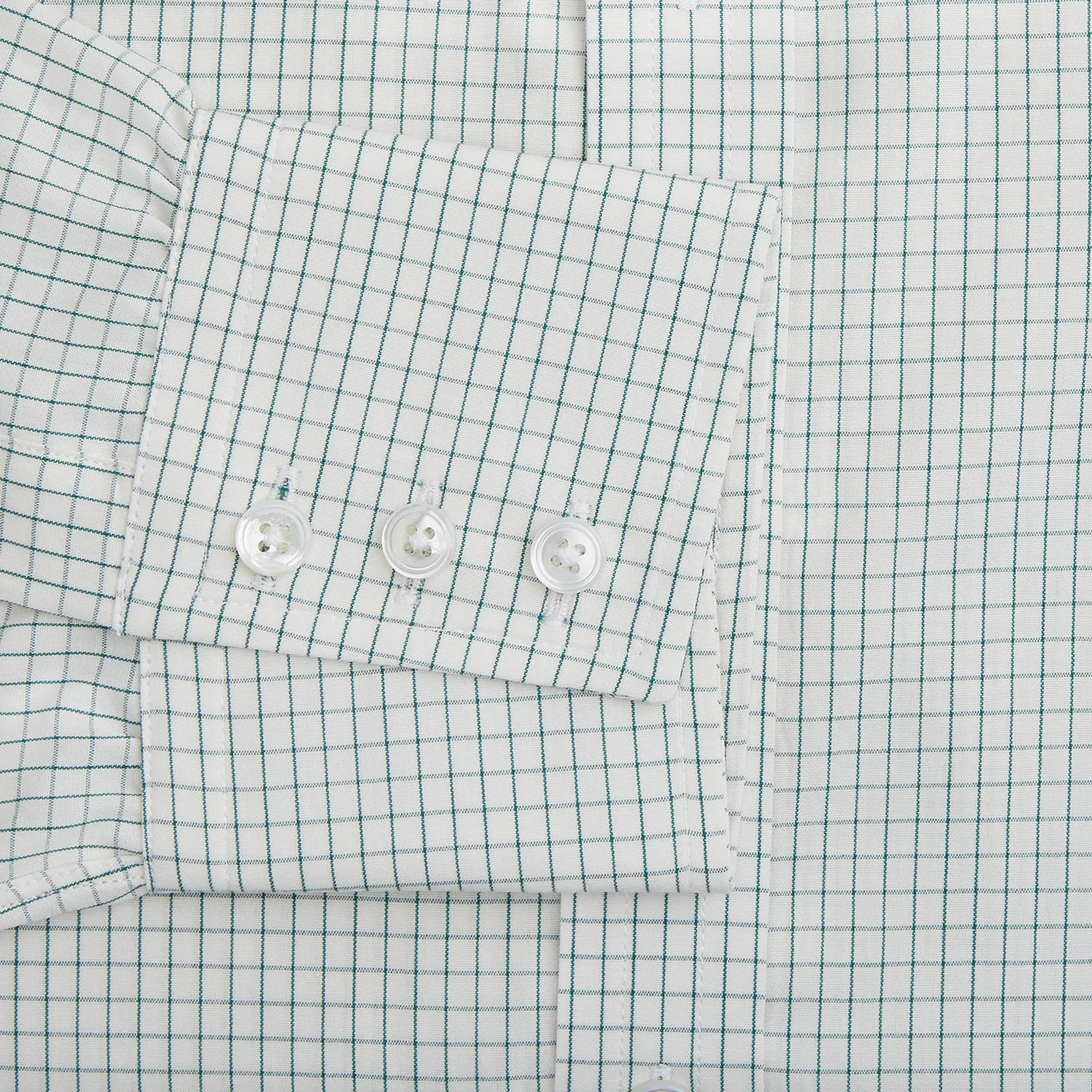 Dark Green Graph Check Mayfair Shirt