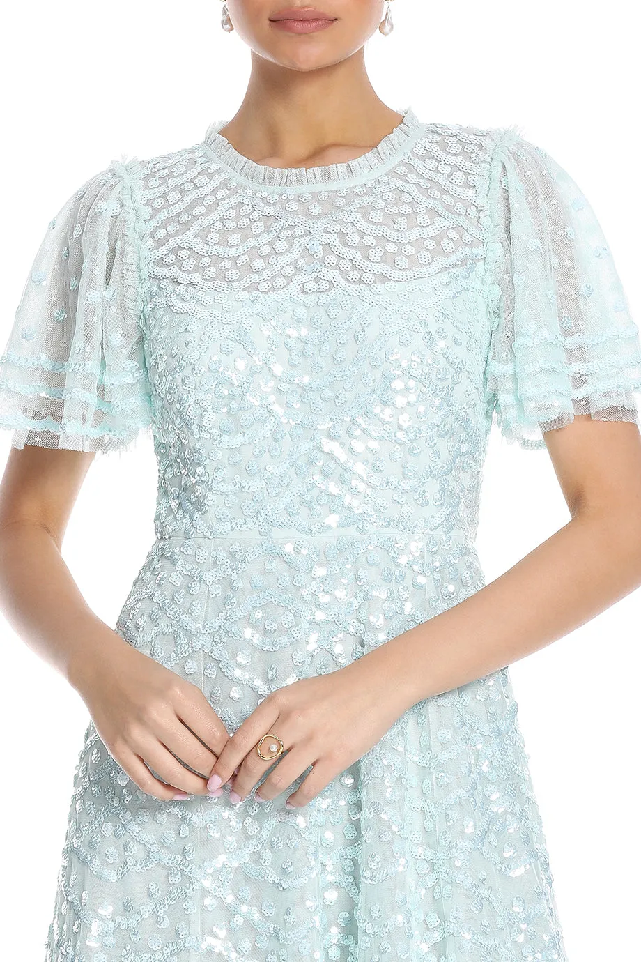 Deco Dot Gloss Maxi Dress