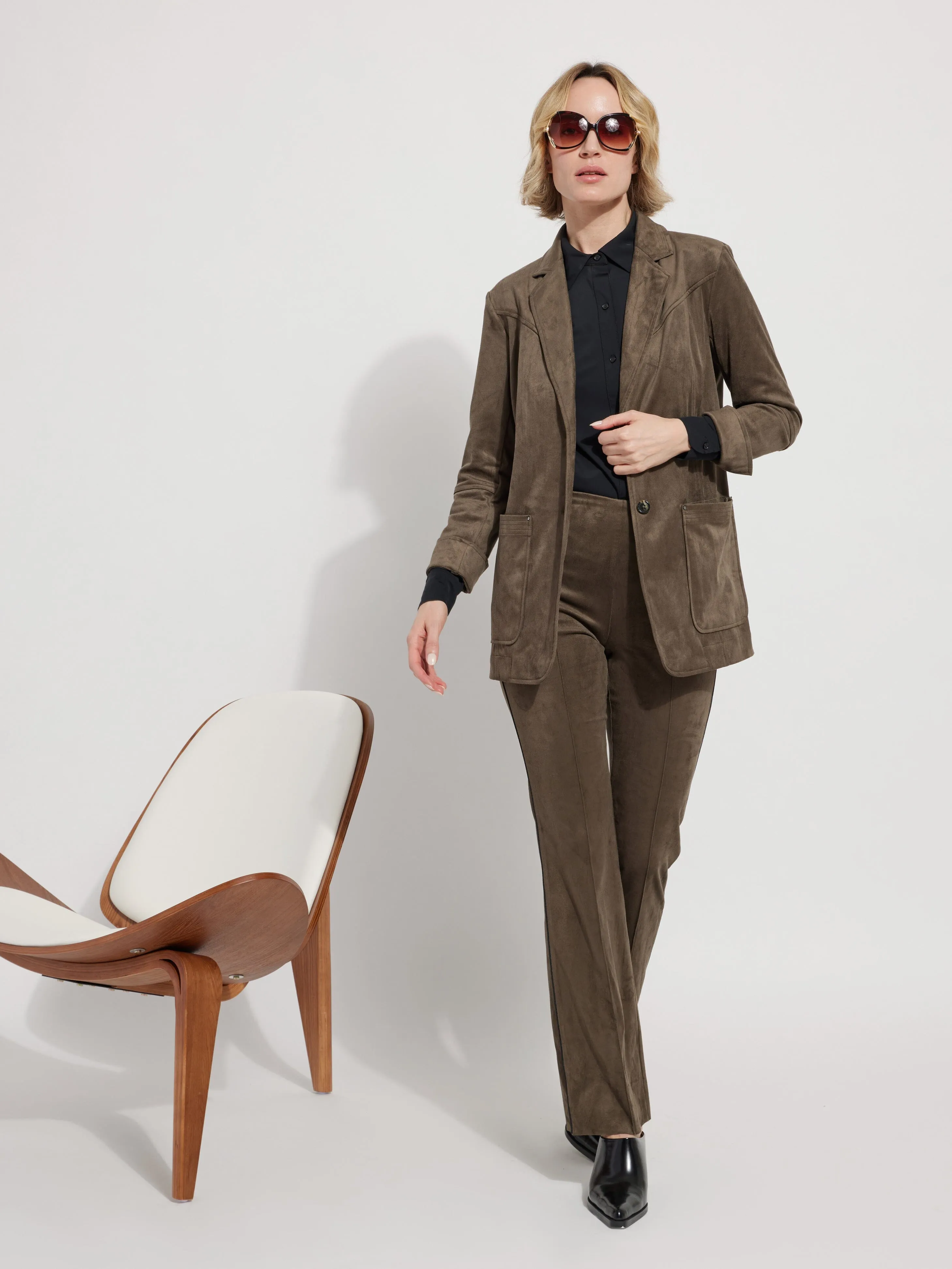 Elysse Suede Pant (33" Inseam)