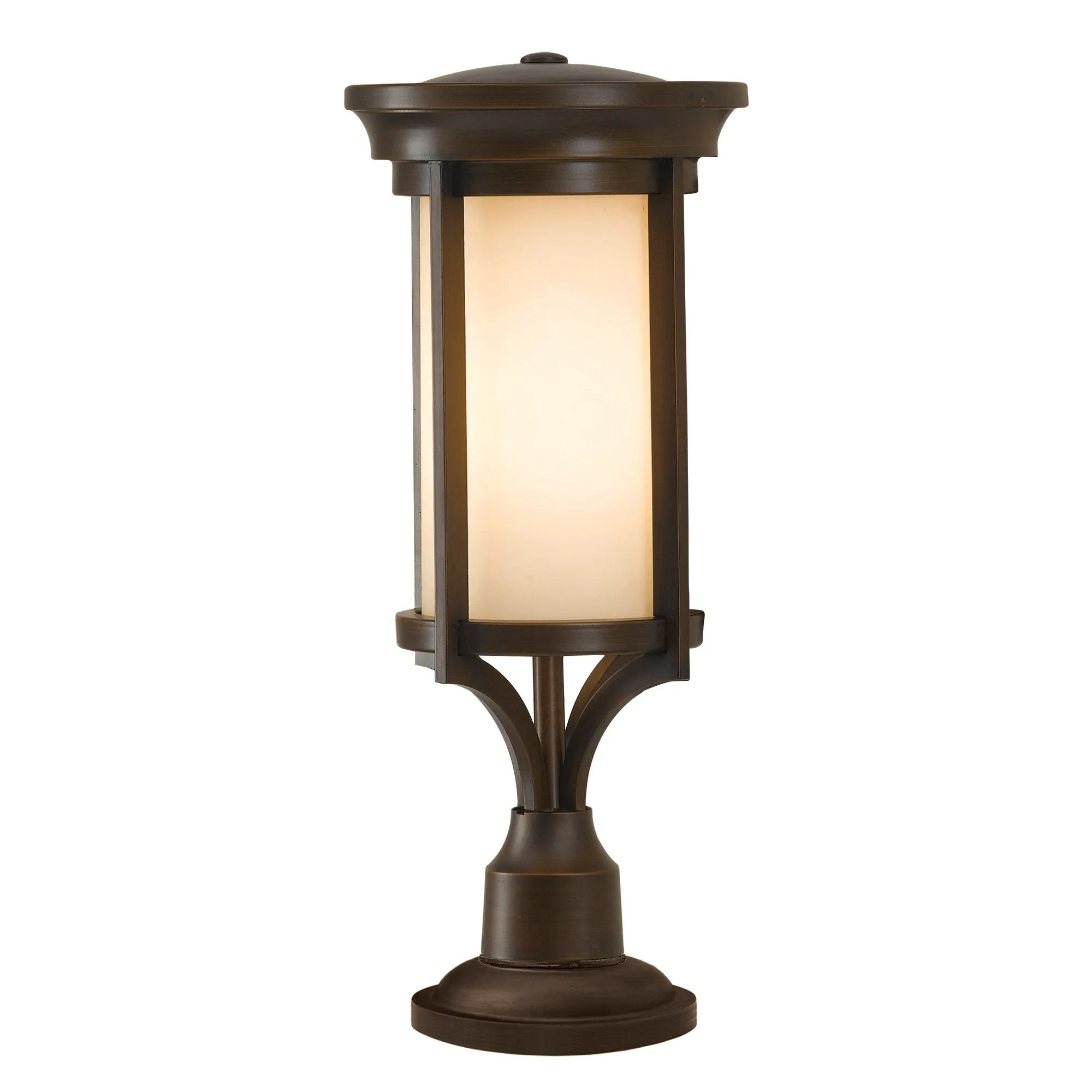 FE-MERRILL3-S Feiss Merrill 1 Light Small Pedestal Heritage Bronze