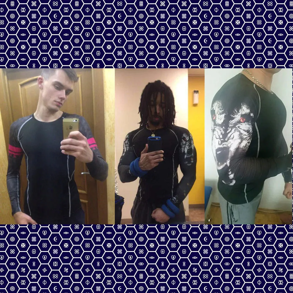 Ghost 2 Long Sleeve No Gi BJJ Compression Rash Guard & Leggings/Spats for Jiu Jitsu, MMA, Grappling & Wrestling Kit