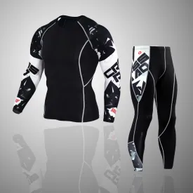 Ghost 2 Long Sleeve No Gi BJJ Compression Rash Guard & Leggings/Spats for Jiu Jitsu, MMA, Grappling & Wrestling Kit