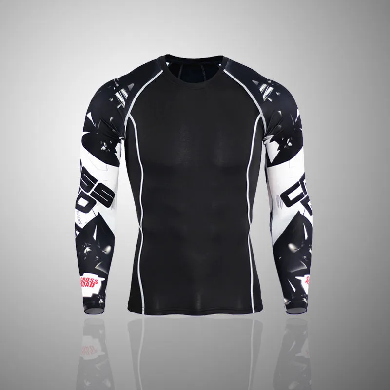 Ghost 2 Long Sleeve No Gi BJJ Compression Rash Guard & Leggings/Spats for Jiu Jitsu, MMA, Grappling & Wrestling Kit