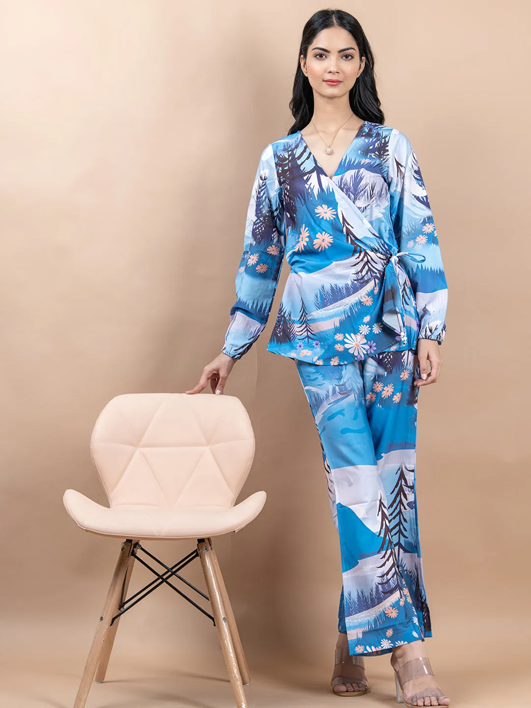 Green leaf print Co-ord set
