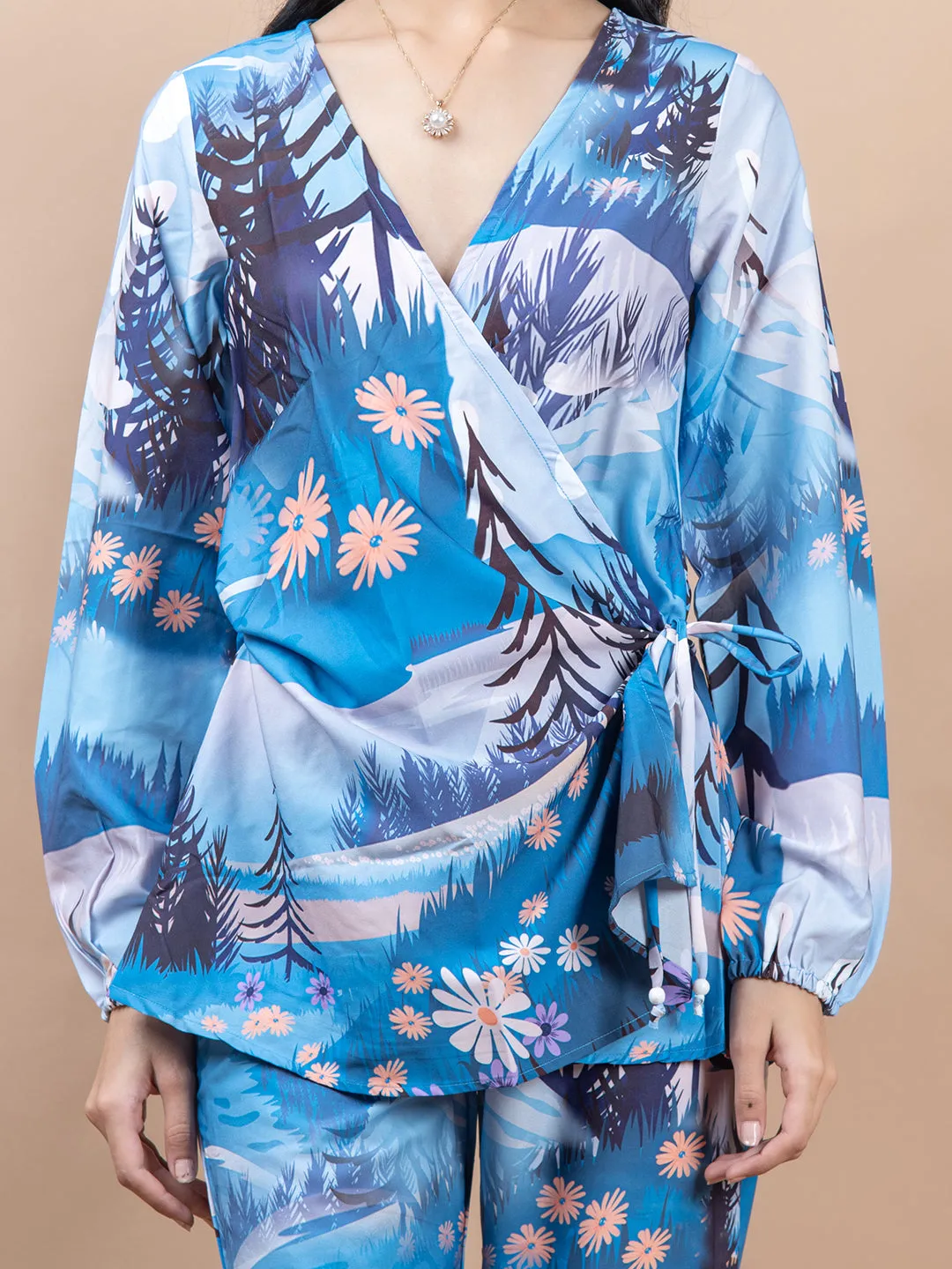 Green leaf print Co-ord set